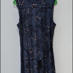 Ann Taylor Loft Dark Teal/Blue Midi Dress - Size 12 (Women's)